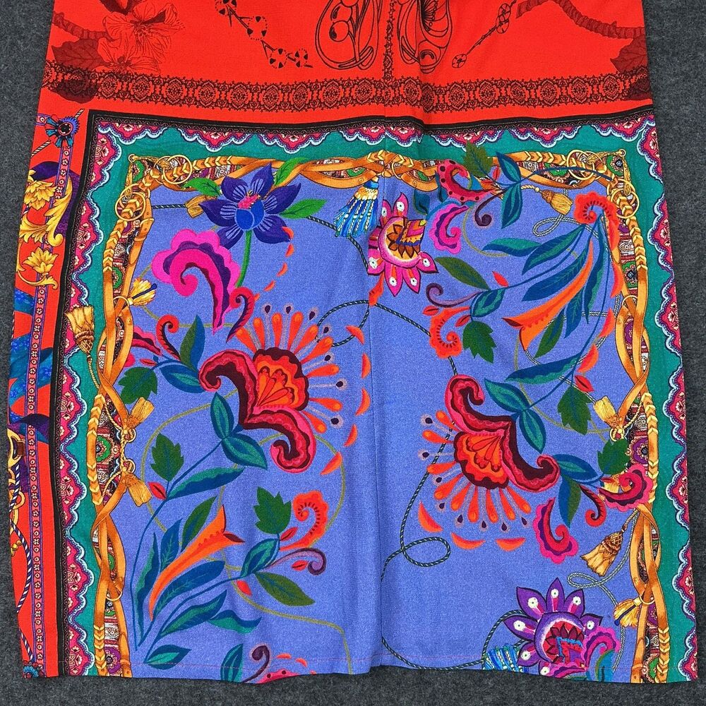 Desigual Koda Dress Size 40 Shift Mini Patchwork BOHO Scarf Print Festival Artsy - Picture 15 of 16